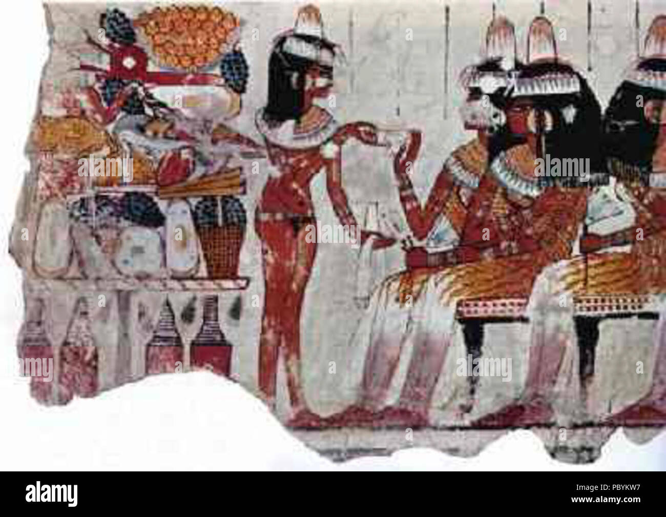 Cuisine égyptienne ancienne fresque 222 Banque D'Images