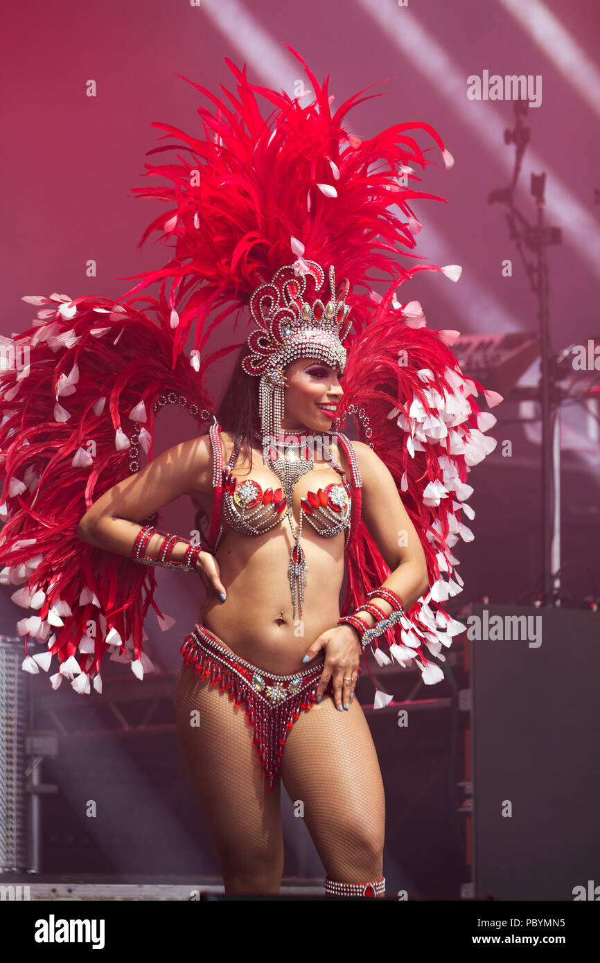 Les spectacles de danse Jax Jones sur scène à la Liverpool International Music Festival 2018 à Sefton Park Liverpool UK. Banque D'Images