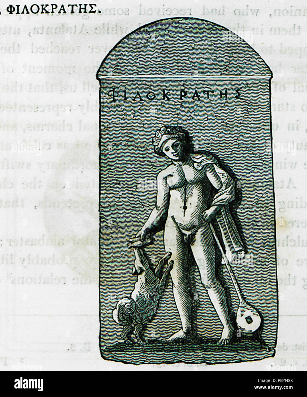 Stèle funéraire de Philocrates 232 - Edward Dodwell - 1819 Banque D'Images