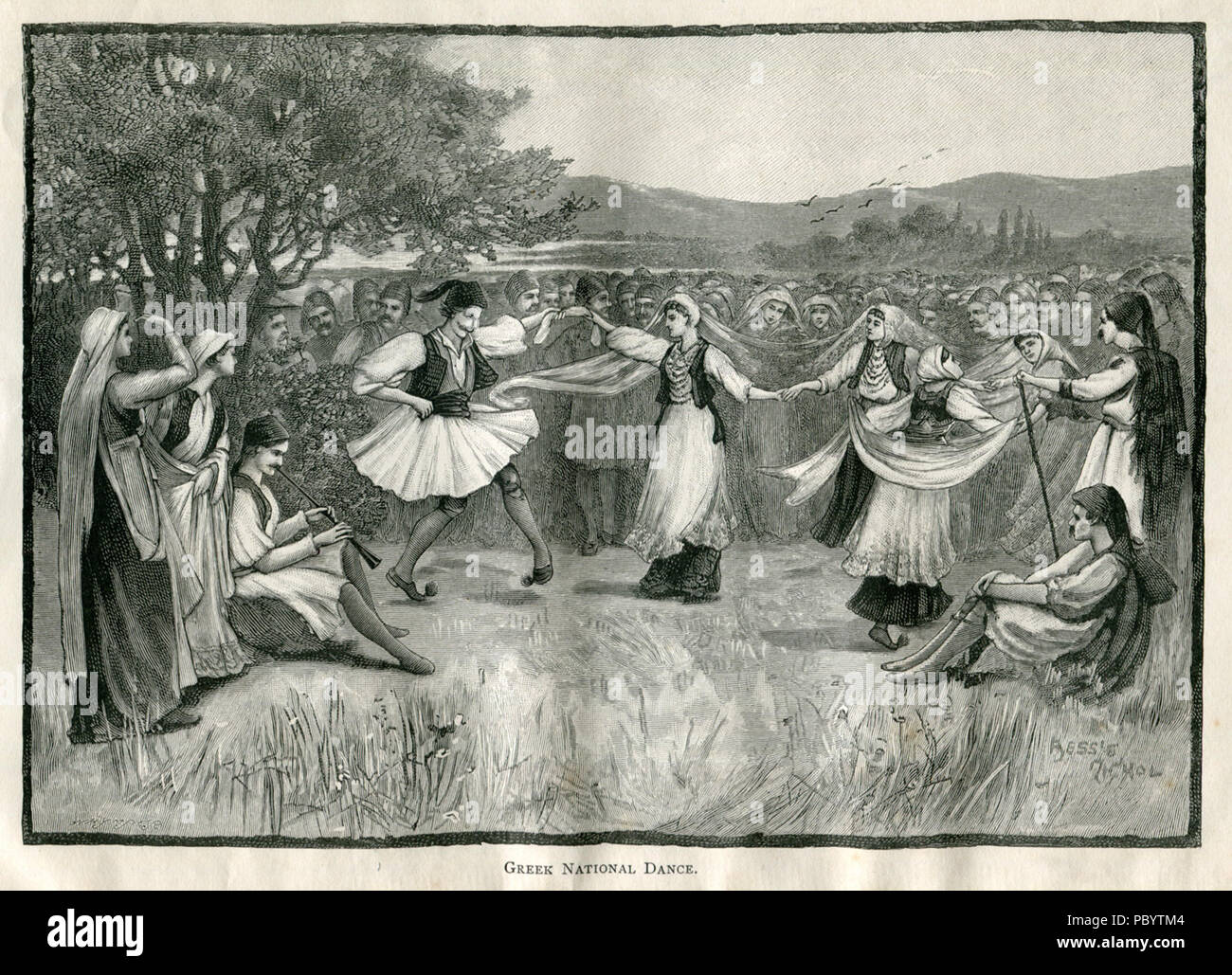 254 - danse national grec John Pentland Mahaffy - 1890 Banque D'Images