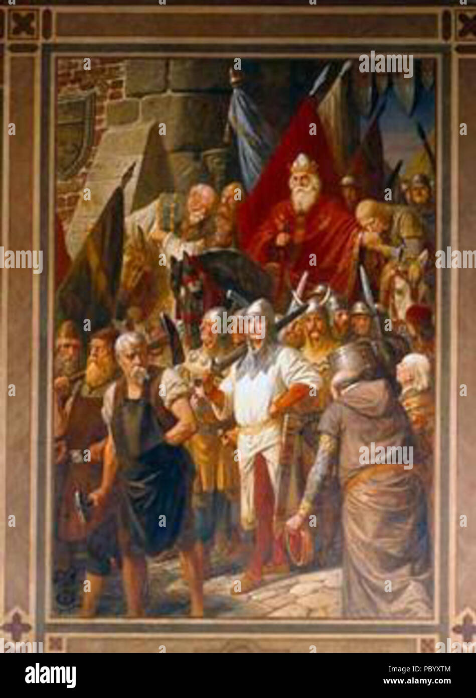 270 Heinrich IV. à Mayence Banque D'Images