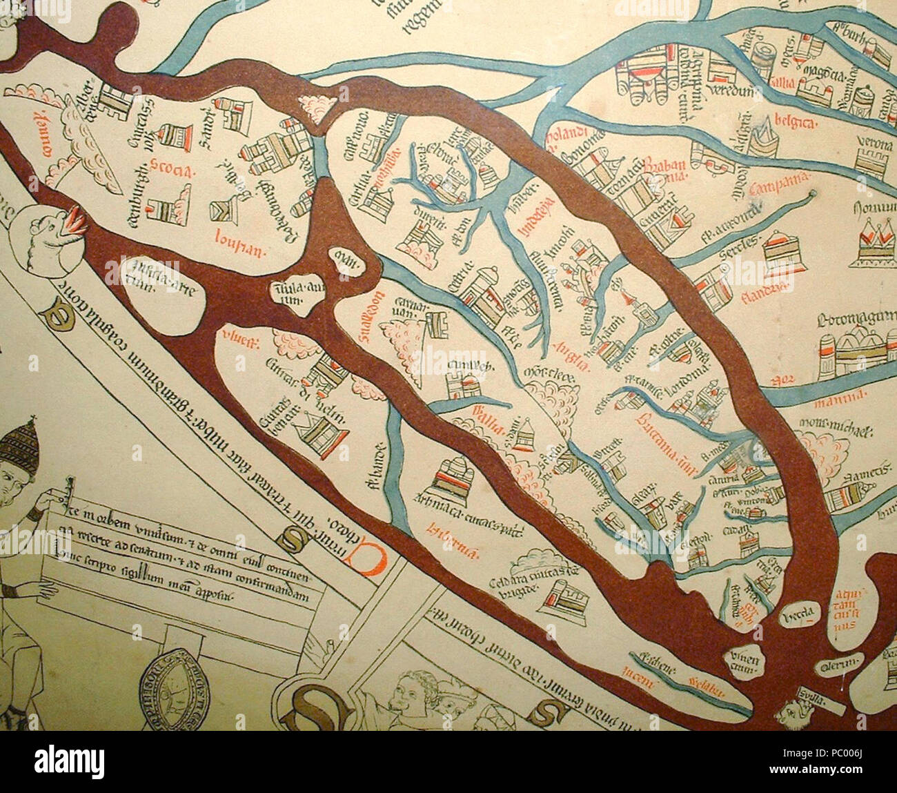 276 Hereford Mappa Mundi détails Britainedit Banque D'Images