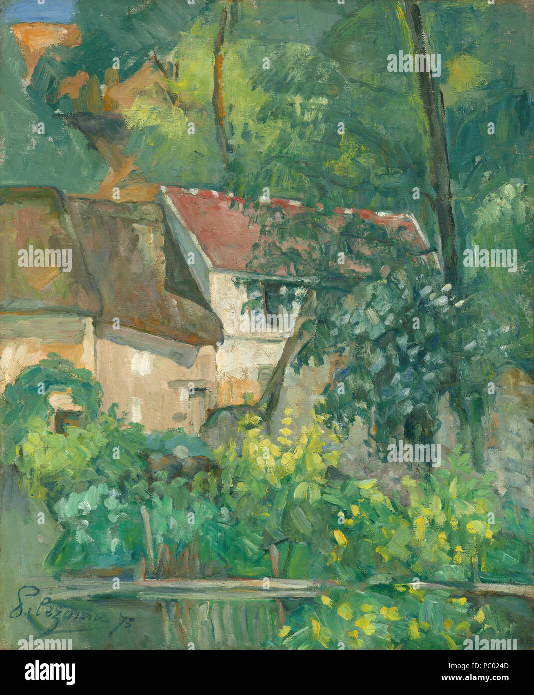 Peinture ; huile sur toile ; total : 61,3 x 50,6 cm (24 1/8 x 19 in.) 15/16 : 83,2 x 71,7 encadrées cm (32 3/4 x 28 1/4 in.) ; 285 Maison de Père Lacroix E11039 Banque D'Images