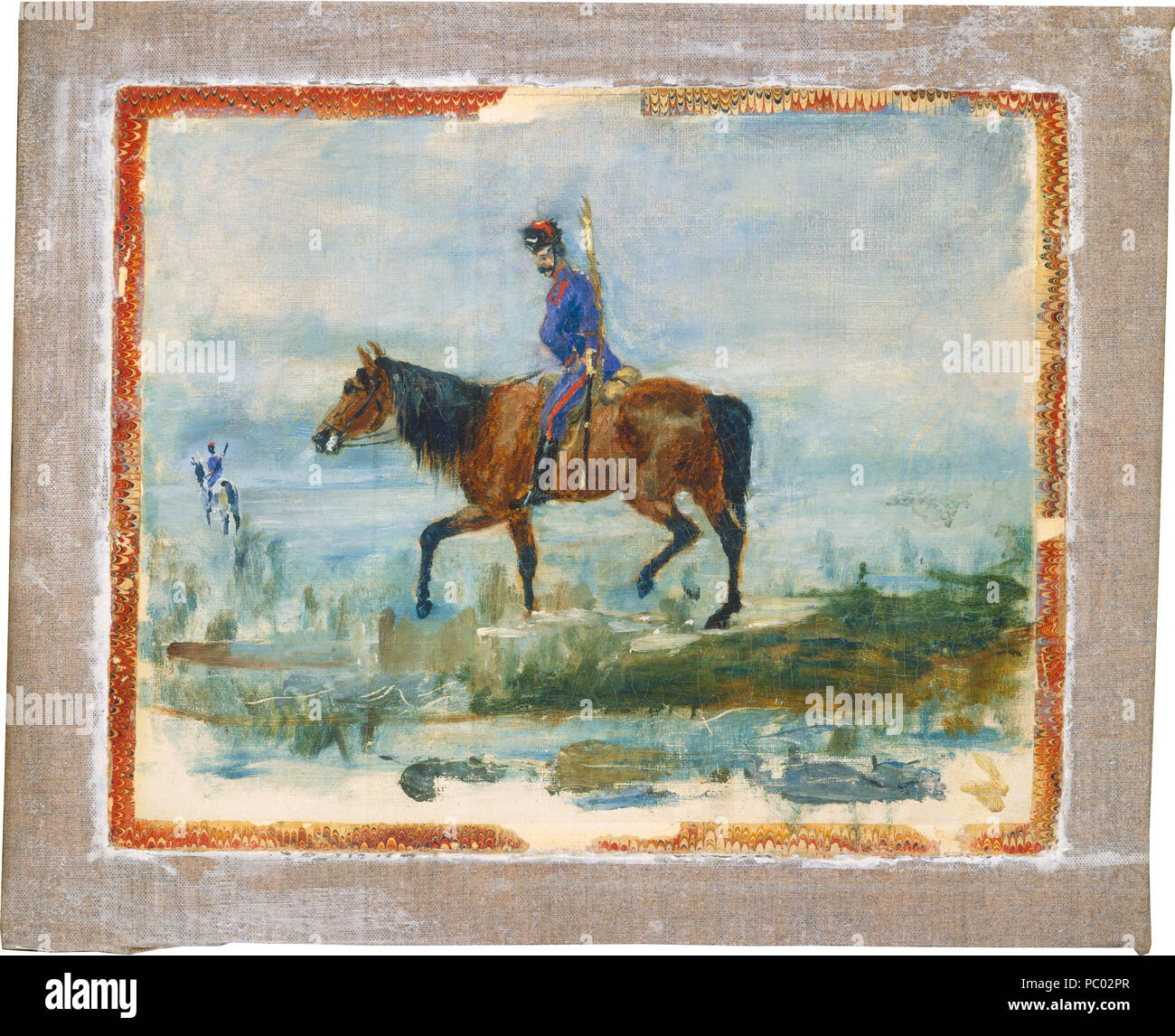 Henri de Toulouse-Lautrec, hussards, Français, 1864 - 1901, 1878, huile sur toile, Collection de M. et Mme Paul Mellon 288 hussards F-002542-20120814 Banque D'Images