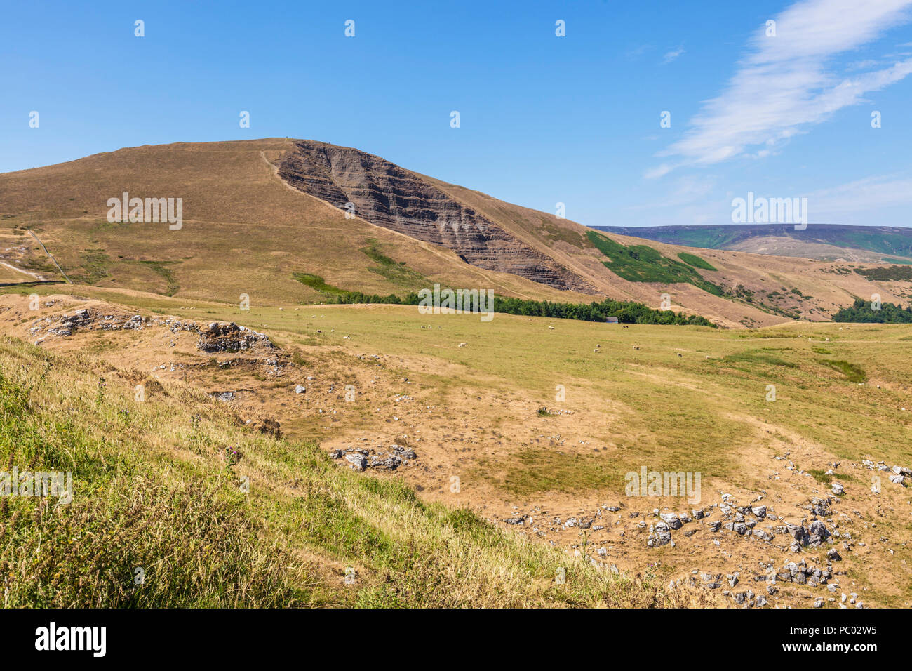 Mam tor une colline près de castleton derbyshire peak district national park derbyshire england uk go europe Banque D'Images