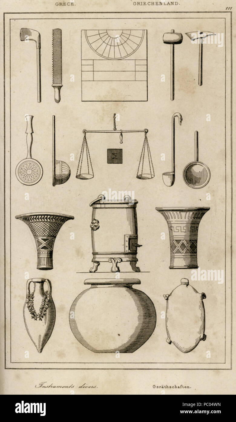Instruments divers - Pouqueville 298 François-Charles-hugues-laurent - 1835 Banque D'Images