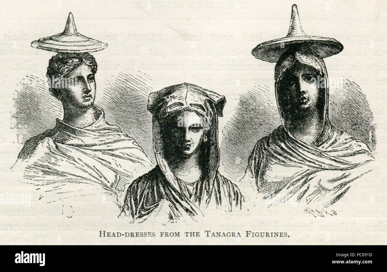 269 robes de tête de la Tanagra - figurines Mahaffy John Pentland - 1890 Banque D'Images