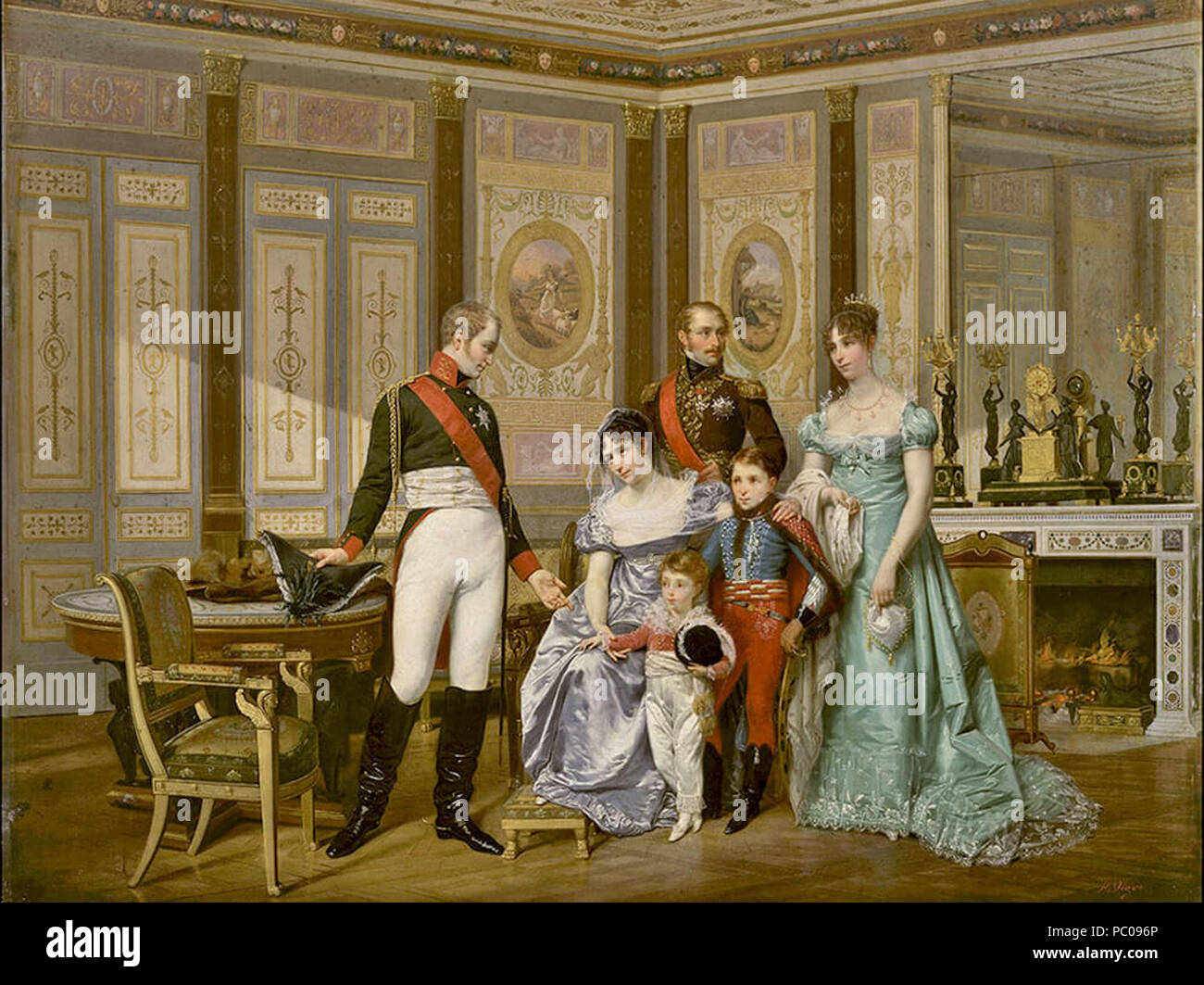 269 Hector Viger - L'impératrice Joséphine reçoit à la Malmaison la visite du Tsar Alexandre Ier Banque D'Images