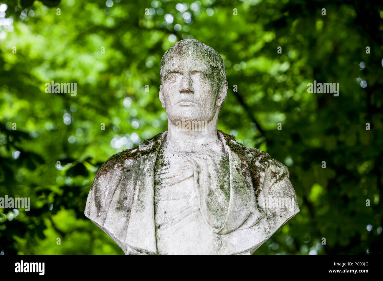 Lucien de Samosate, ch. AD 125 - après 180 AD, un satiriste syrien hellénisés et rhétoricien, buste à douves Nordkirchen Palace, Allemagne Banque D'Images