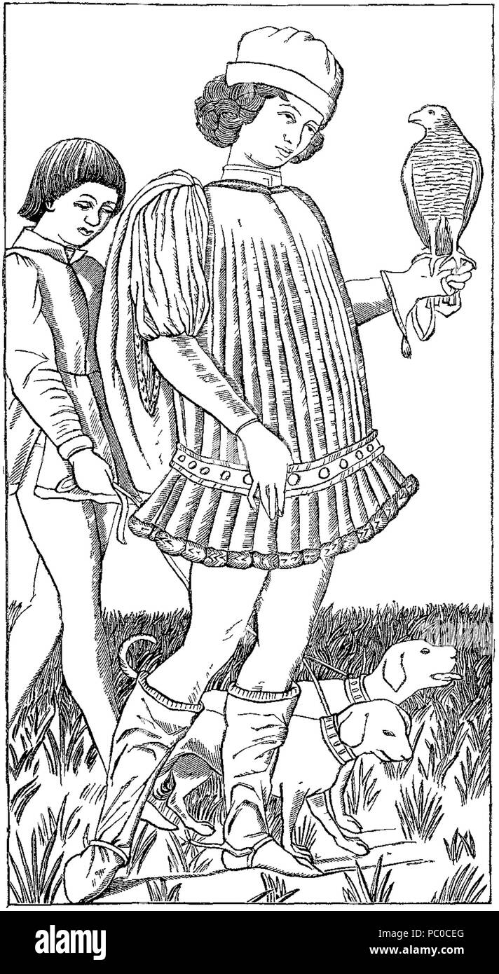 302 noble italien du xve siècle d'un jeu de carte gravée sur cuivre sur 1460 Cabinet des estampes de la Bibliothèque Nationale de Paris modifier2 Banque D'Images