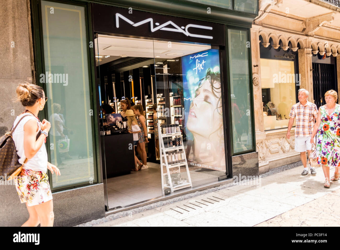 Boutique Mac Store Front, Vérone Italie Banque D'Images