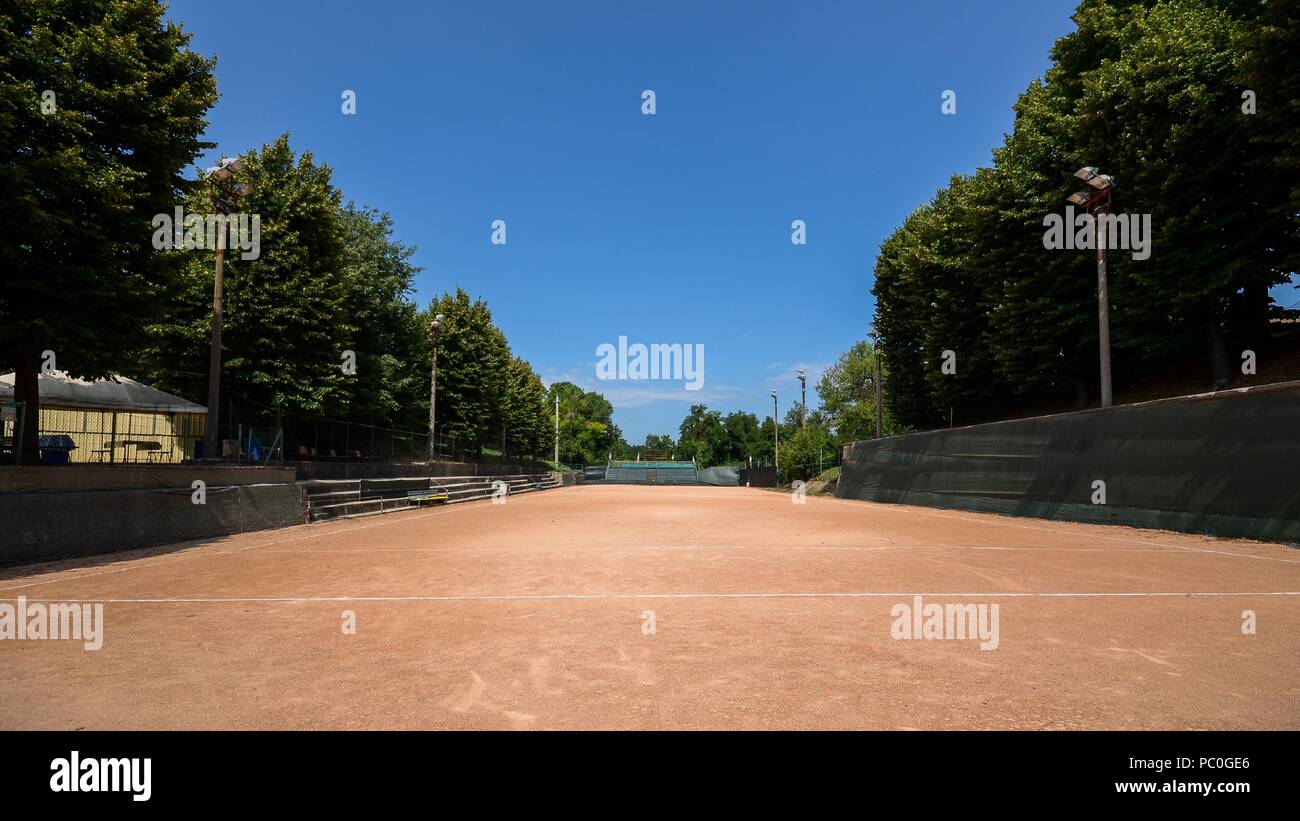 Champ Tamburello dans les régions rurales de la Lombardie, Italie Banque D'Images