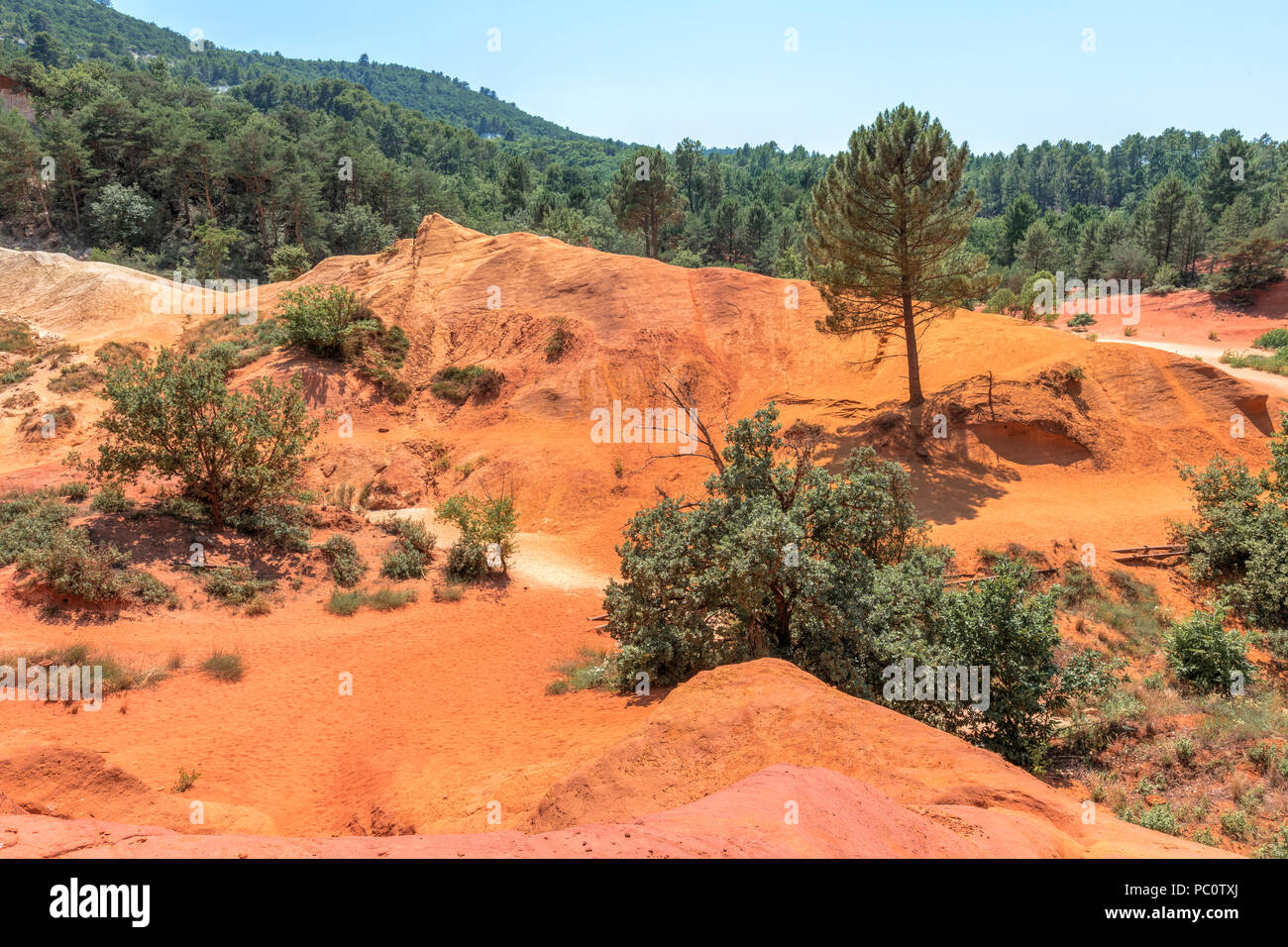 Colorado français, Rustrel, Vaucluse, Provence, France, Europe Banque D'Images