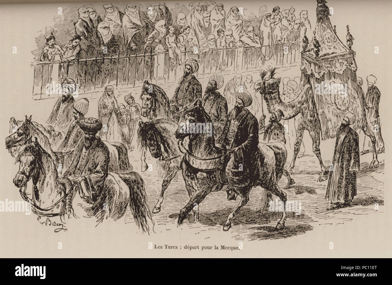 369 Les Turcs- départ pour la Mecque - De Amicis Edmondo - 1883 Banque D'Images