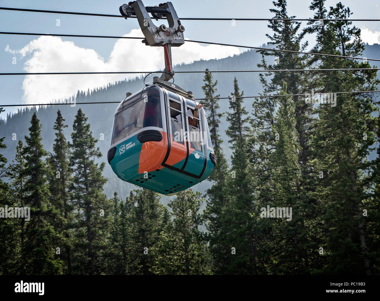 Banff gondola, Banff National Park Alberta Canada Banque D'Images Banff gondola, Banff National Park Alberta Canada Banque D'Images
