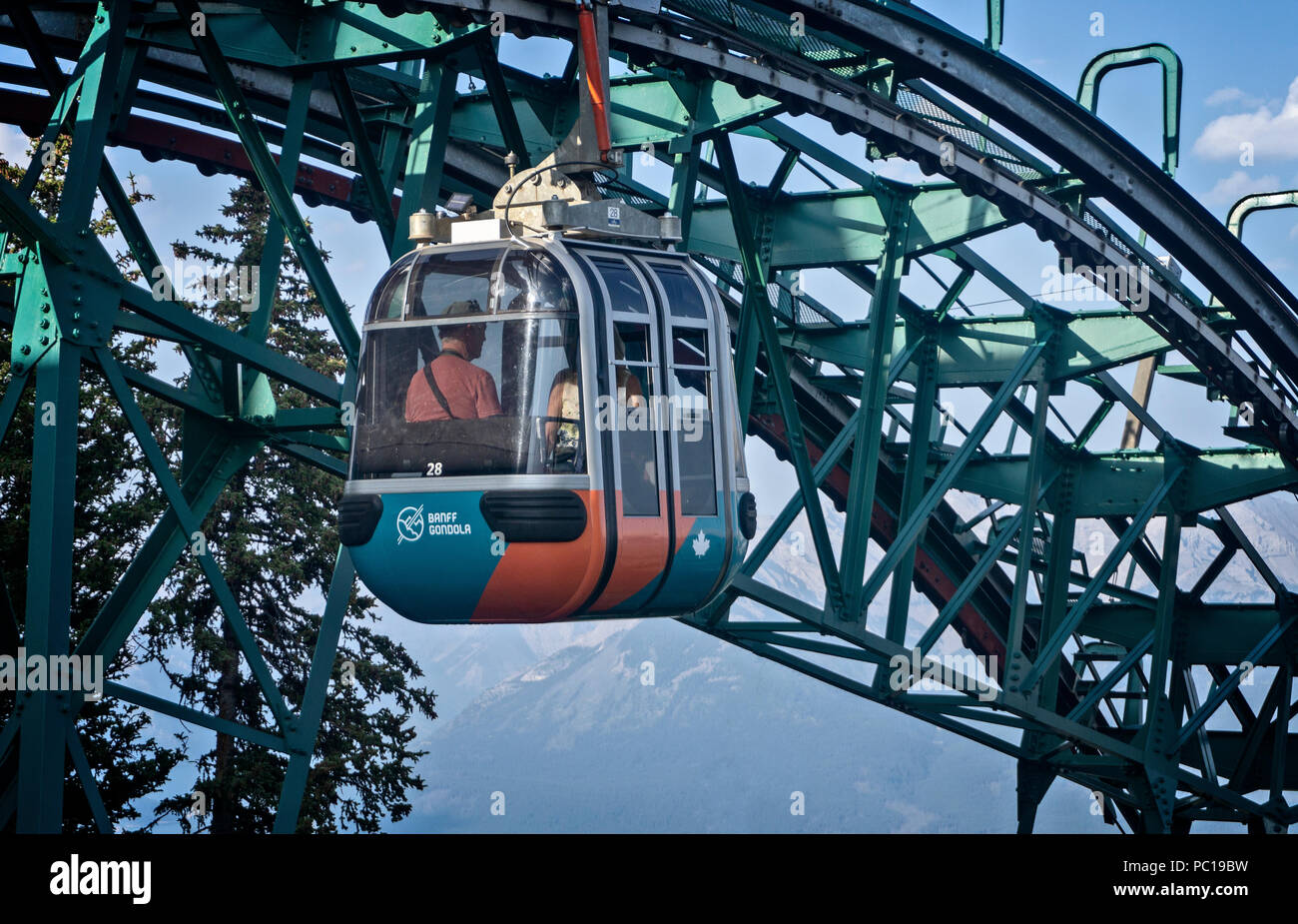 Banff gondola, Banff National Park Alberta Canada Banque D'Images Banff gondola, Banff National Park Alberta Canada Banque D'Images