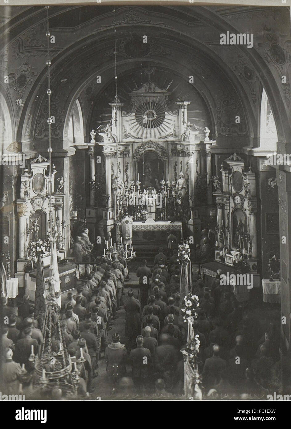 Abschiedsgottesdienst anlässlich d. Résolution d.7.A.K.am 14.4.1918. Banque D'Images