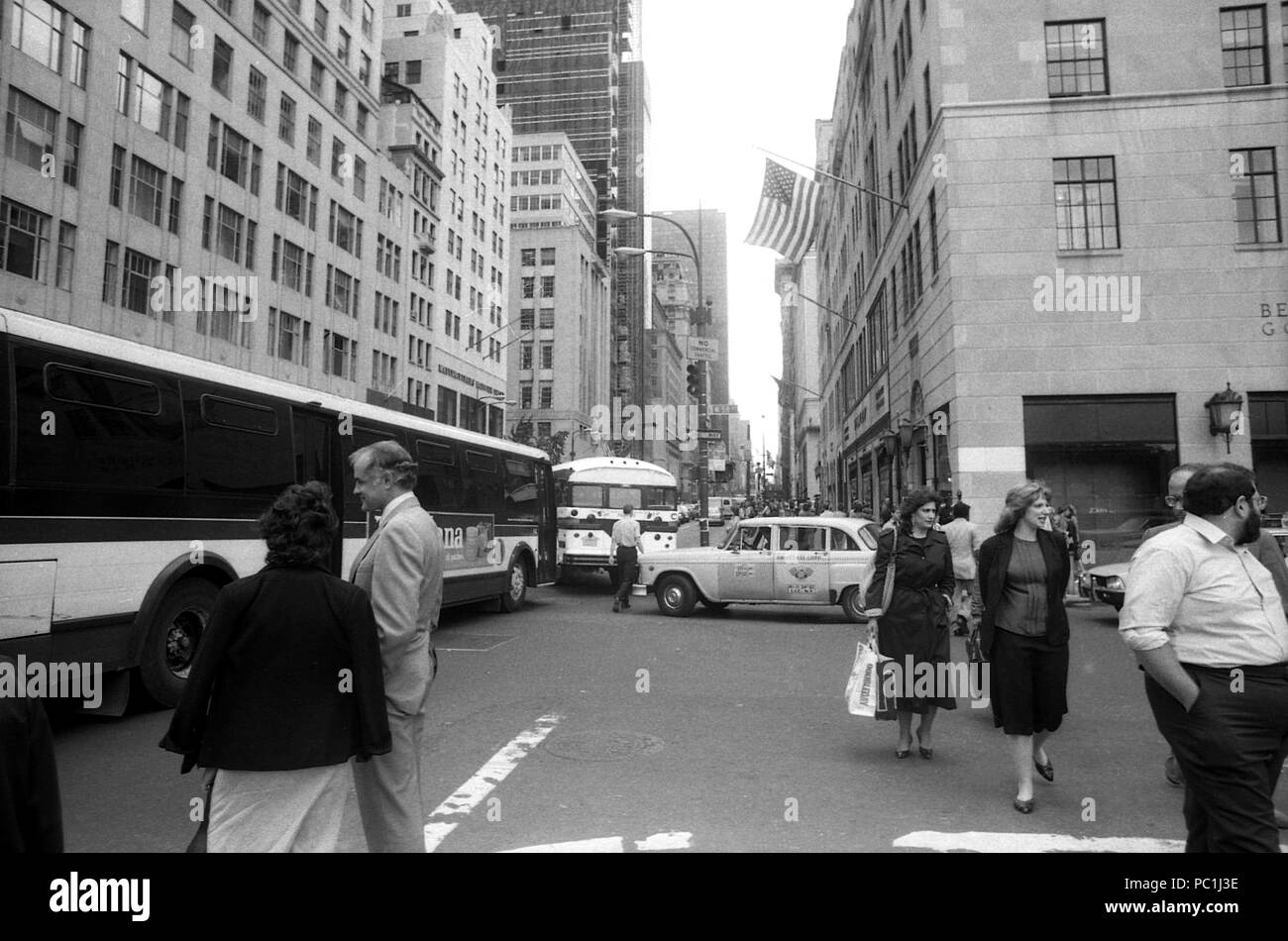 Scène à Manhattan, NYC, États-Unis, 1982 Banque D'Images