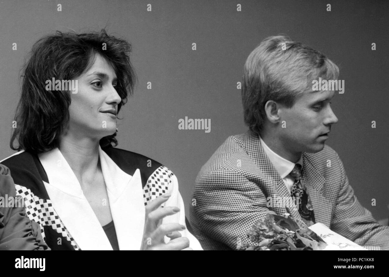 Nadia Comaneci et Bart Conner. Los Angeles, CA, États-Unis, 1993. Banque D'Images