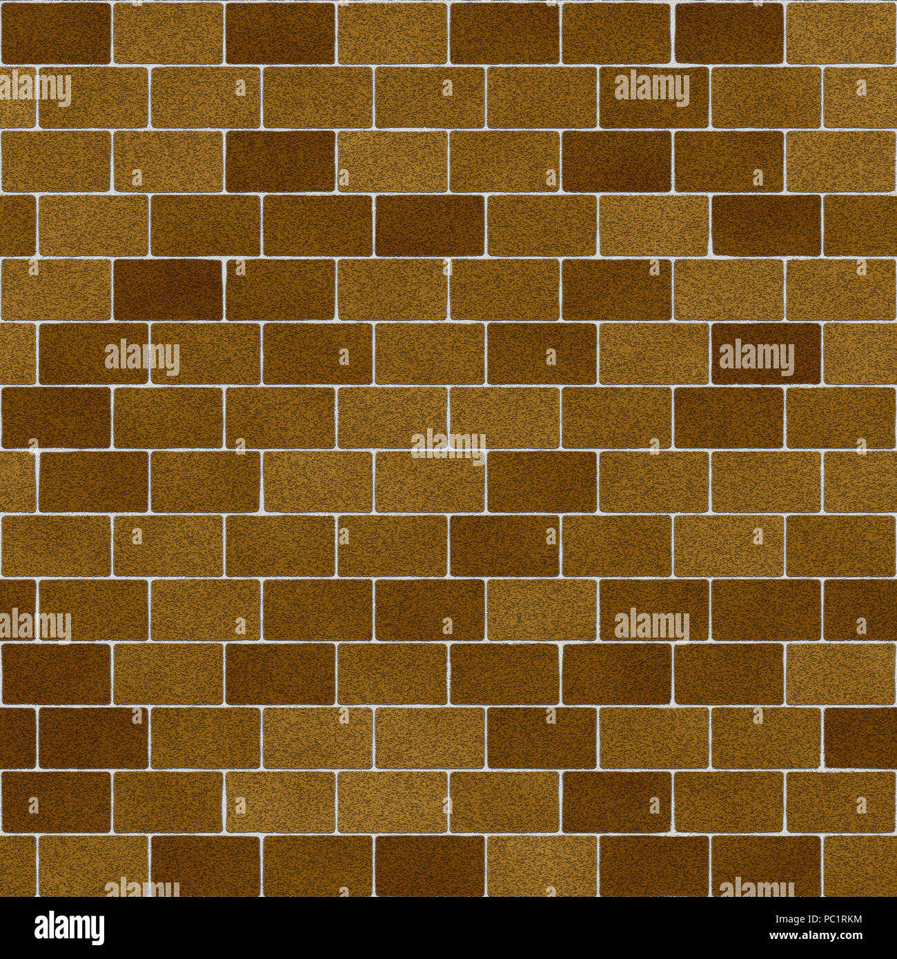 Mur de brique d'argile brun kaki seamless texture fond généré par ordinateur. Banque D'Images