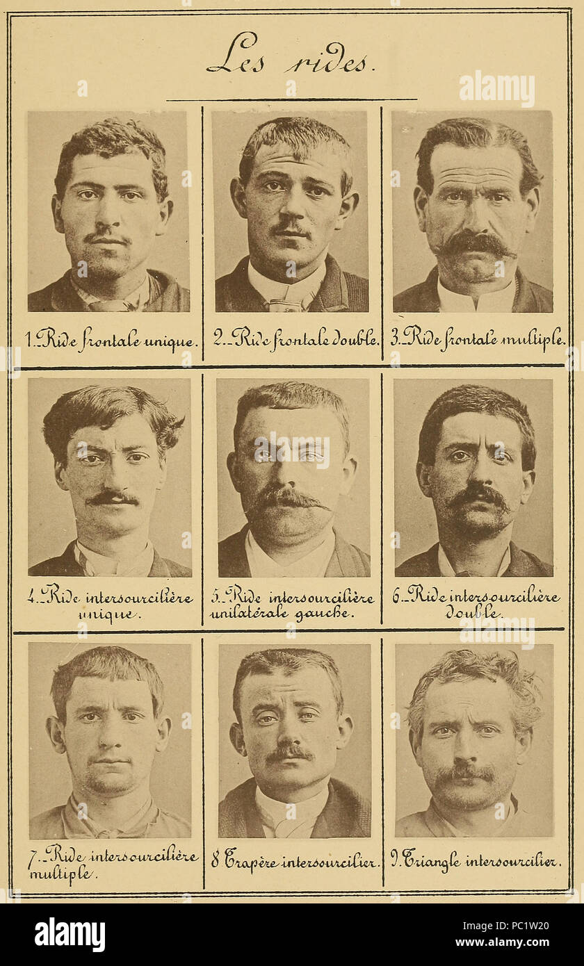 14 Bertillon - Identification anthropométrique (1893) 319 Banque D'Images