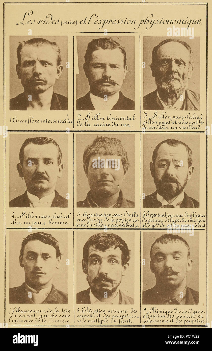 14 Bertillon - Identification anthropométrique (1893) 321 Banque D'Images