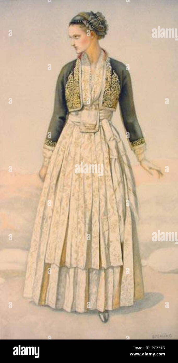 Verroia 385 Macédoine costume grec Banque D'Images