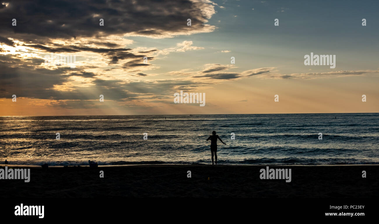 Grand Bend, Canada - le 28 juillet 2018. Situé le long de la rive est du lac Érié, Grand Bend est une destination très populaire pour les couples, les familles Banque D'Images