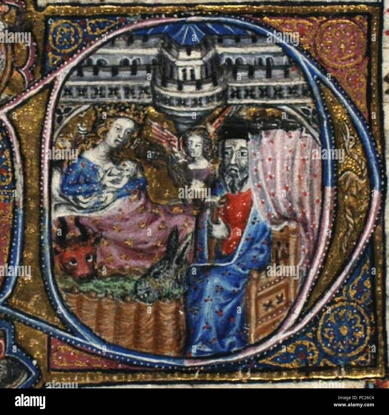 404 l'alimentation de l'enfant Jésus Marie détail Banque D'Images