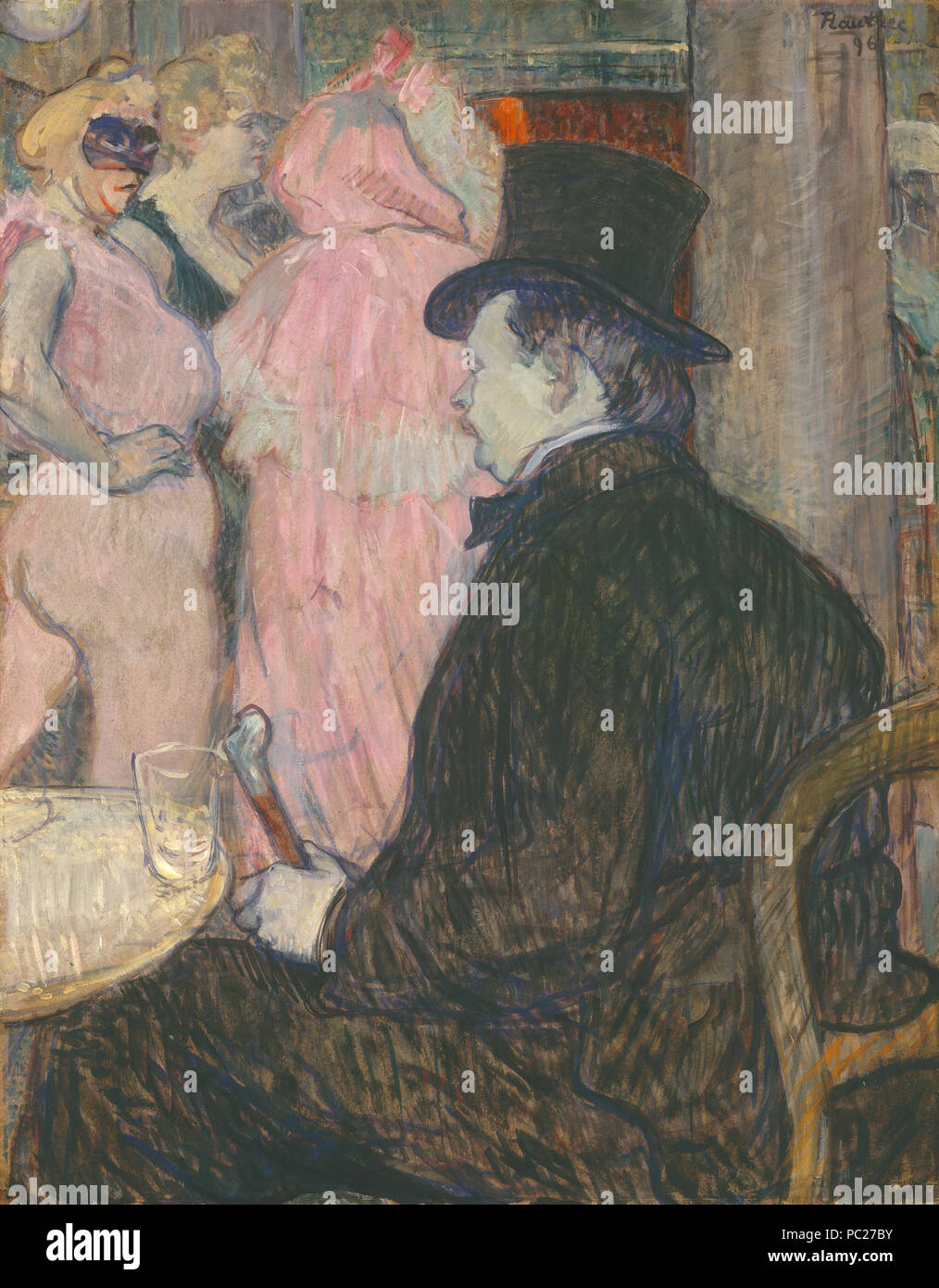 Henri de Toulouse-Lautrec (Français, 1864 - 1901 ), Maxime Dethomas, 1896, huile sur carton, Collection Chester Dale 408 Maxime Dethomas E10117 Banque D'Images