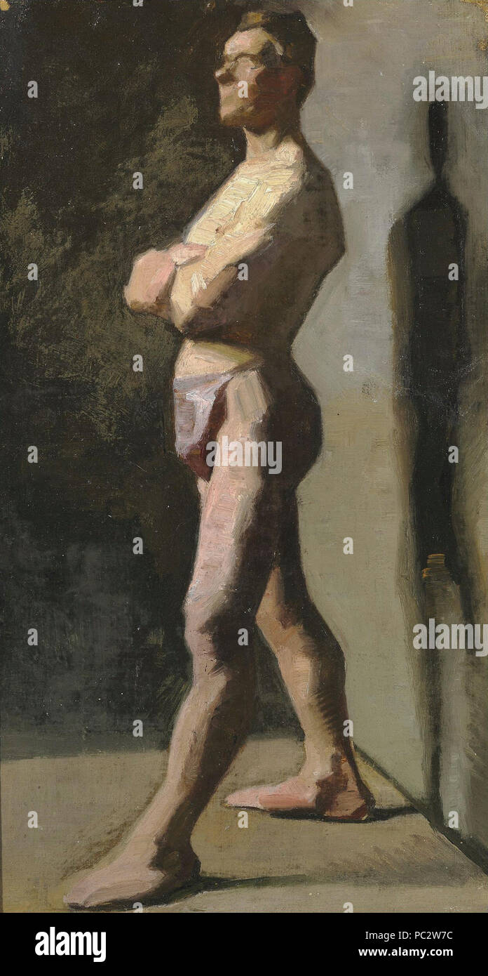 L'étude théorique d'un homme nu (Krøyer) - 1. Banque D'Images