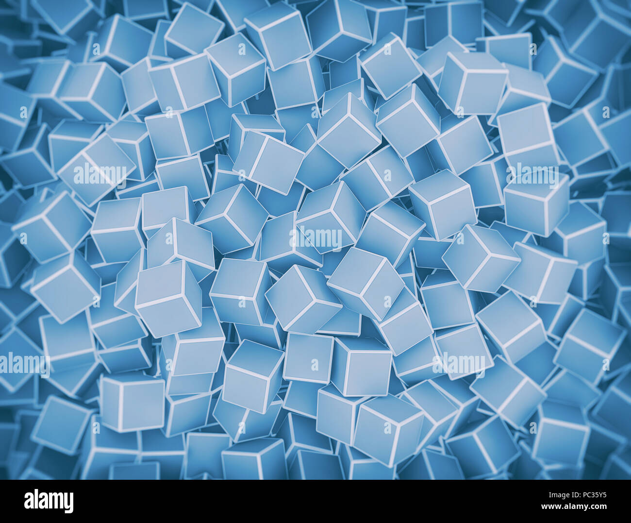 3d cubes gris chaotique background Banque D'Images