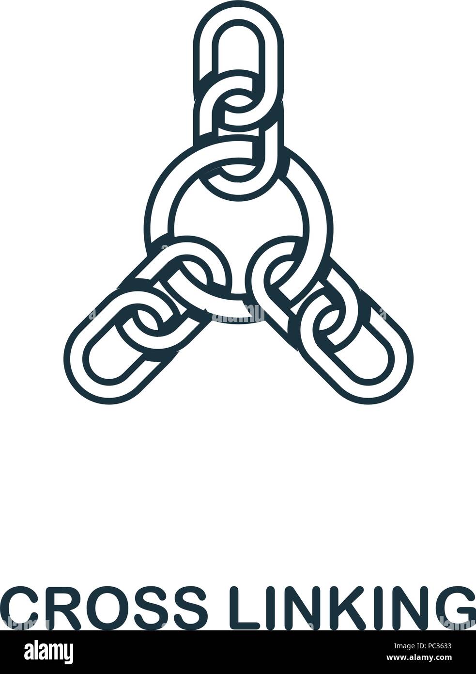 Cross Linking creative icône. Élément simple illustration. Cross Linking symbole de seo design collection. Peut être utilisé pour le web, mobile et pri Illustration de Vecteur