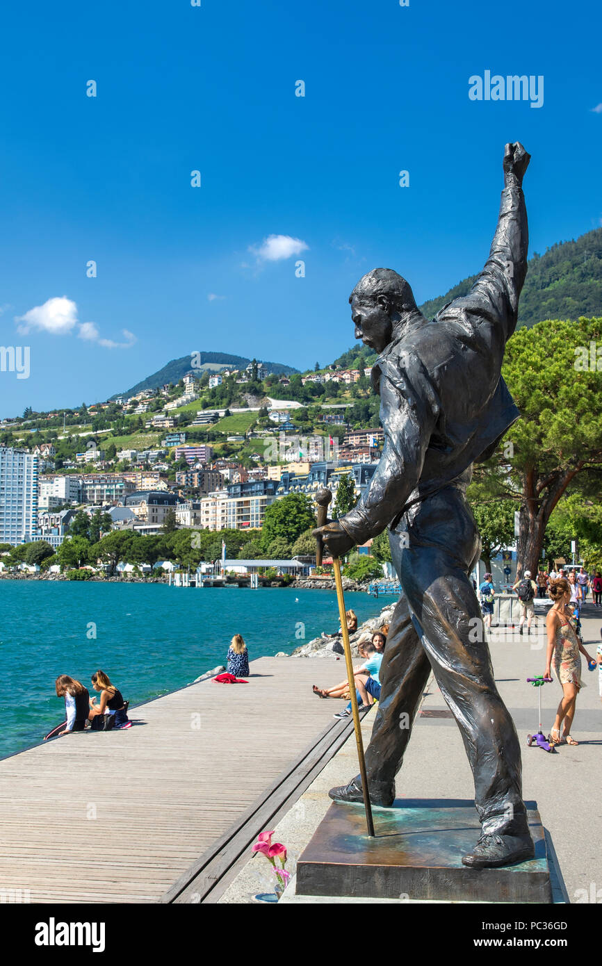 Statue de Freddie Mercury à Montreux Photo Stock Alamy