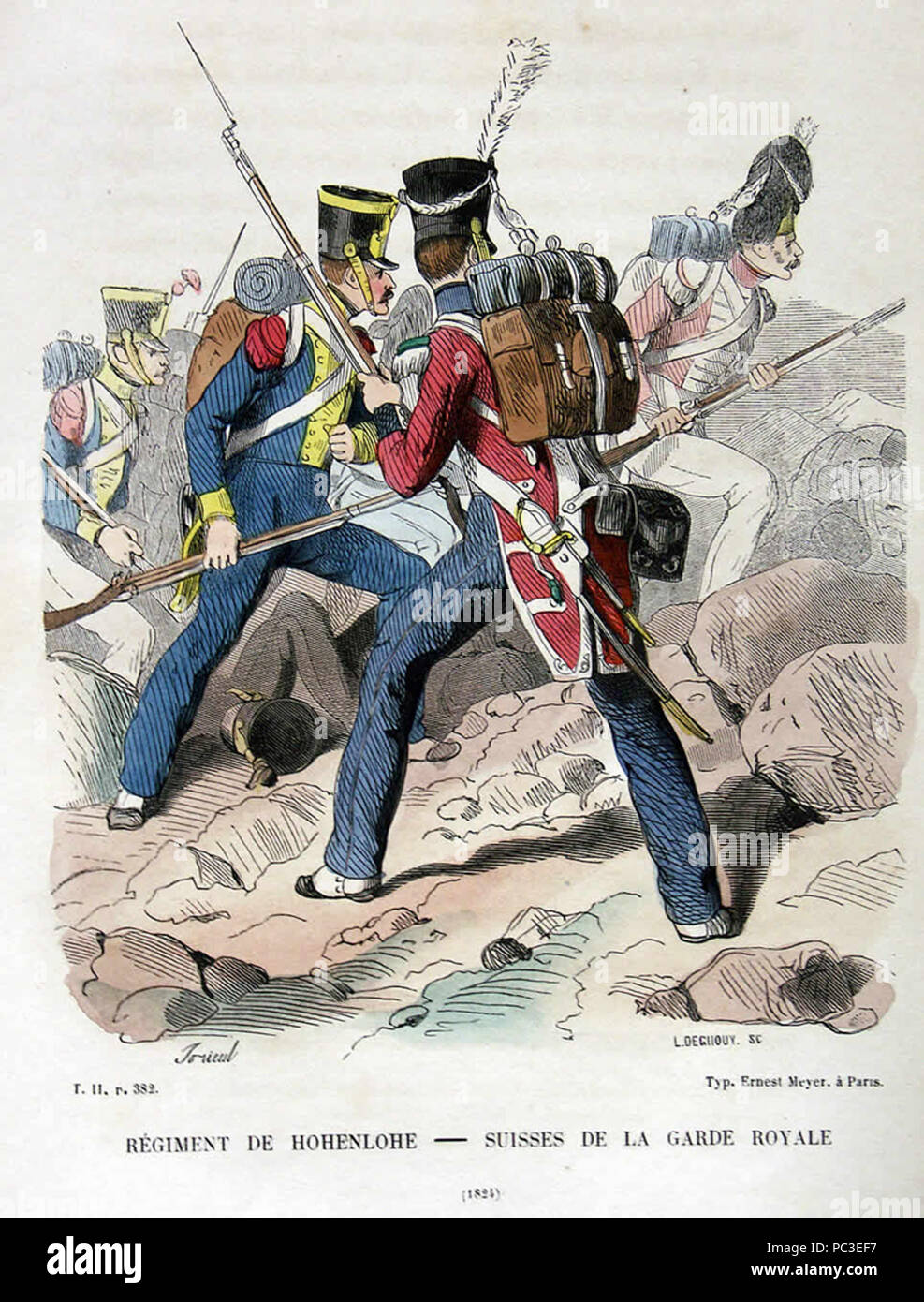 514 Régiment de Hohenlohe 1826 Banque D'Images