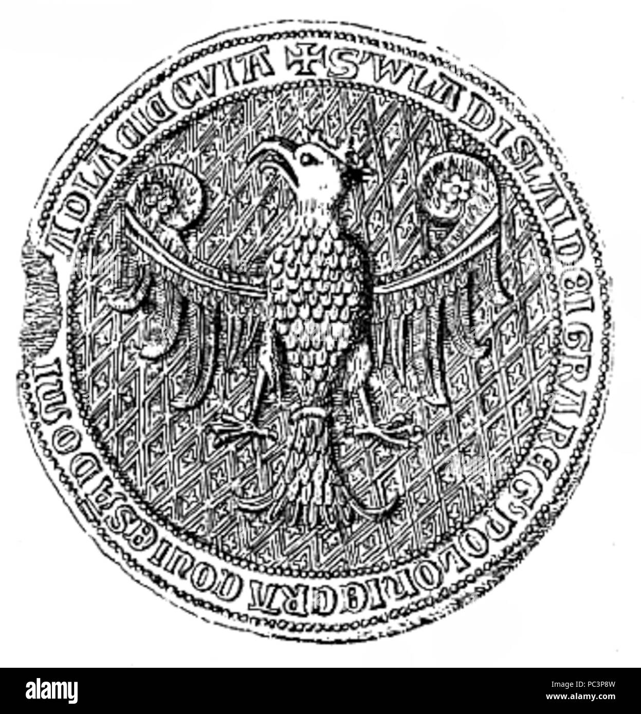549 Sceau de Wladislaus I de Pologne après 1320 Banque D'Images