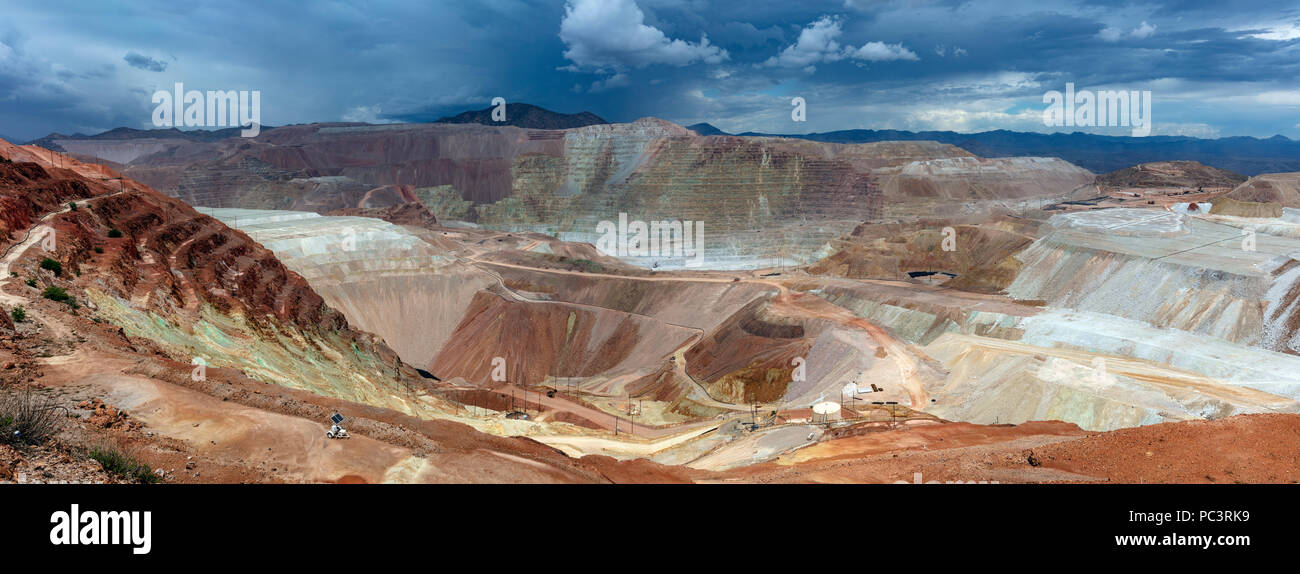 Les gisements de cuivre riches dans la mine de cuivre de Morenci, Arizona plus importante mine de cuivre en Amérique du Nord Banque D'Images
