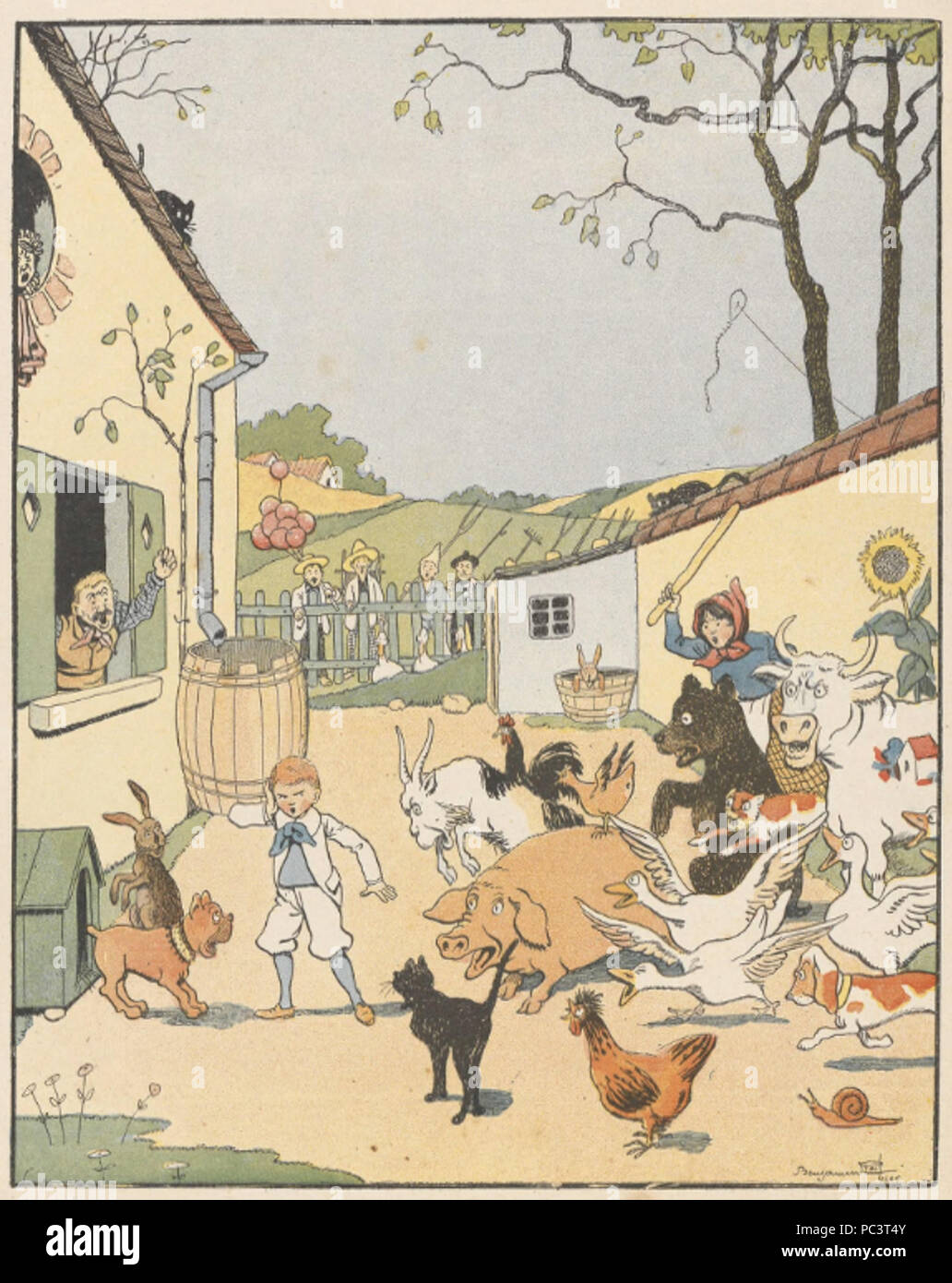 509 Rabier - Tintin-Lutin, 1898, illustration p06 Banque D'Images