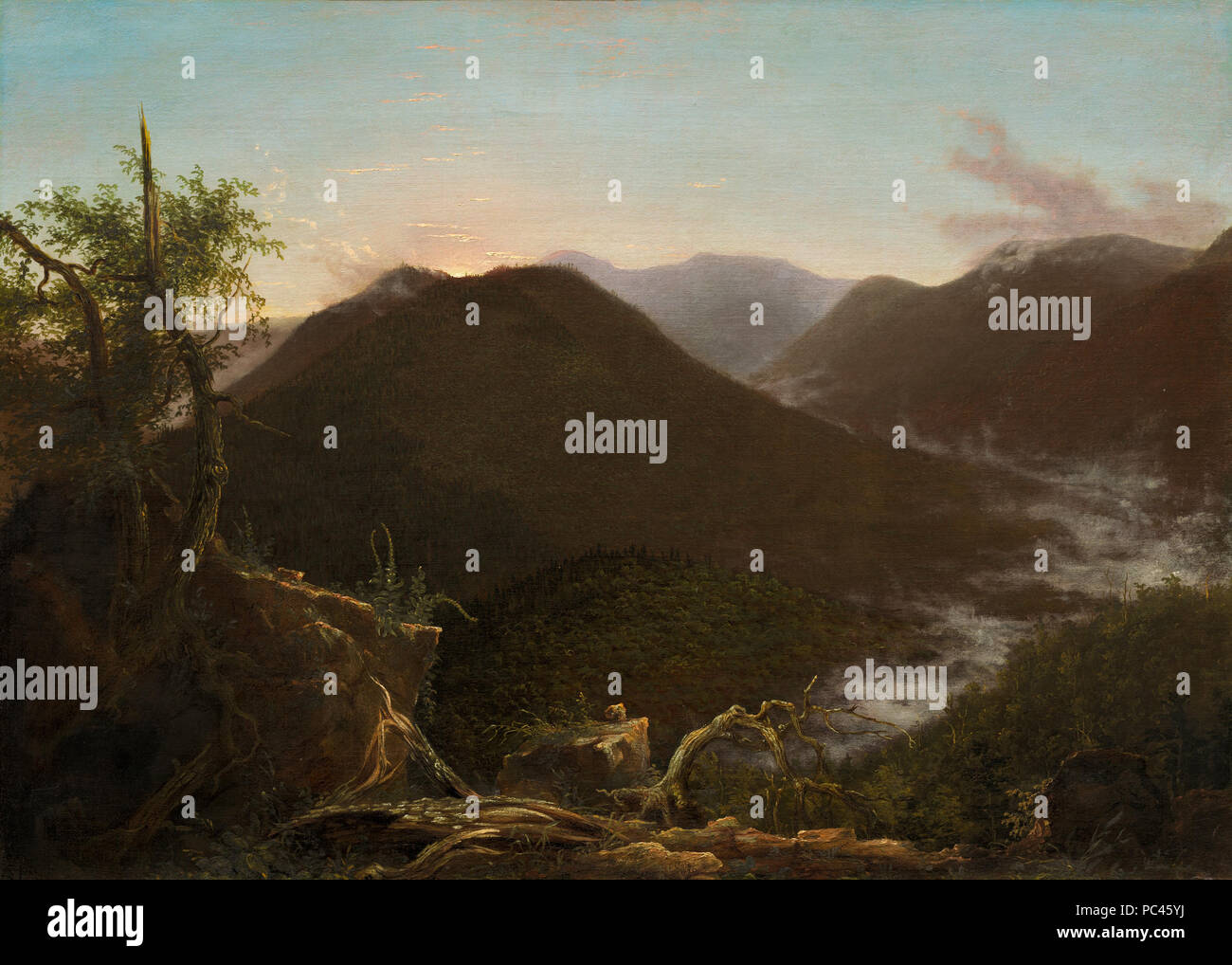 Thomas Cole, le lever du soleil dans les Catskills, américain, 1801 - 1848, 1826, huile sur toile, Don de Mme John D. Rockefeller 3e, en l'honneur du 50e anniversaire de la galerie nationale d'Art 581 Lever du Soleil dans les Catskills UN12223 Banque D'Images Thomas Cole, le lever du soleil dans les Catskills, américain, 1801 - 1848, 1826, huile sur toile, Don de Mme John D. Rockefeller 3e, en l'honneur du 50e anniversaire de la galerie nationale d'Art 581 Lever du Soleil dans les Catskills UN12223 Banque D'Images