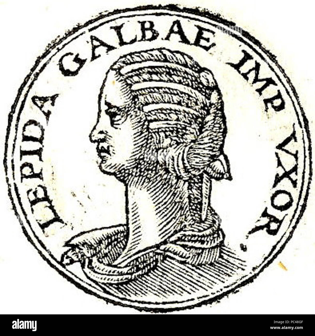 Aemilia Lepida-xsor Galba. Banque D'Images