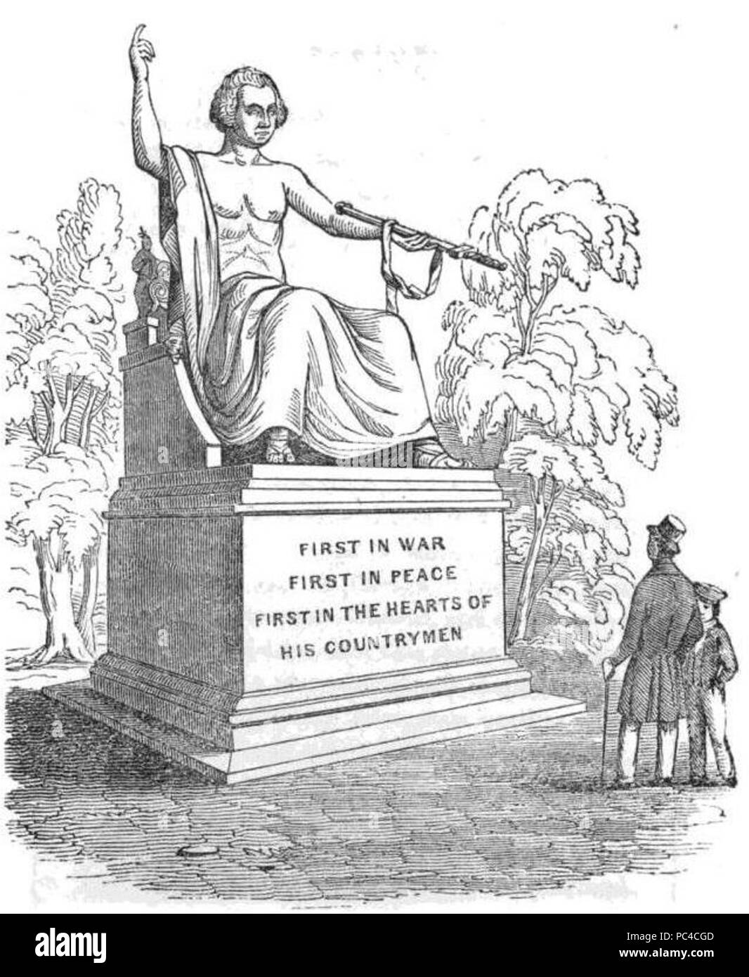 574 Statue de Washington Banque D'Images