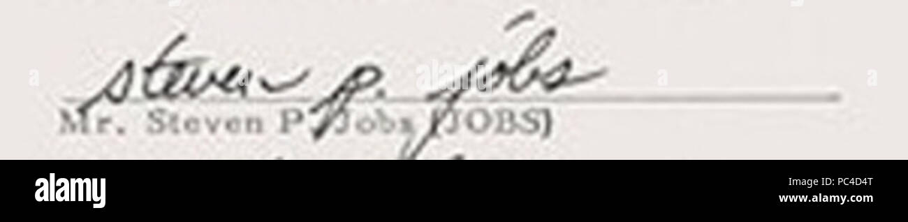 576 Steve Jobs (signature) Banque D'Images