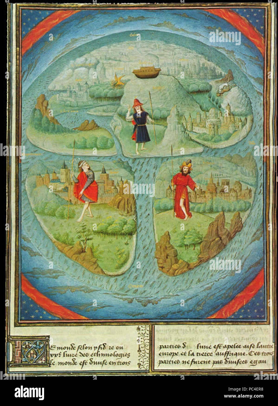 584 T-O Mappa mundi Banque D'Images