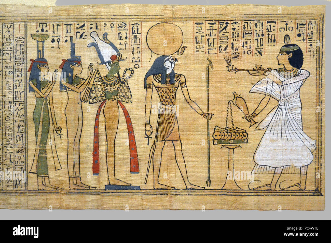 6306. Papyrus funéraires de l'Égypte ancienne Khonsumes, un texte à partir de la 'Livre des Morts' composées magie orthographie aidant les personnes décédées voyage à travers le monde souterrain. Banque D'Images