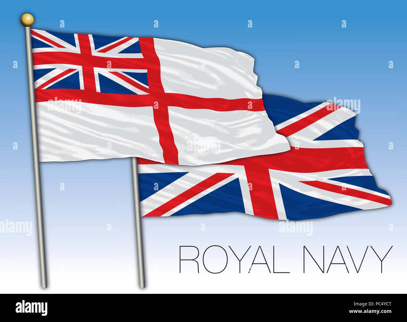 Royal Navy ensign, Royaume-Uni, vector illustration Illustration de Vecteur