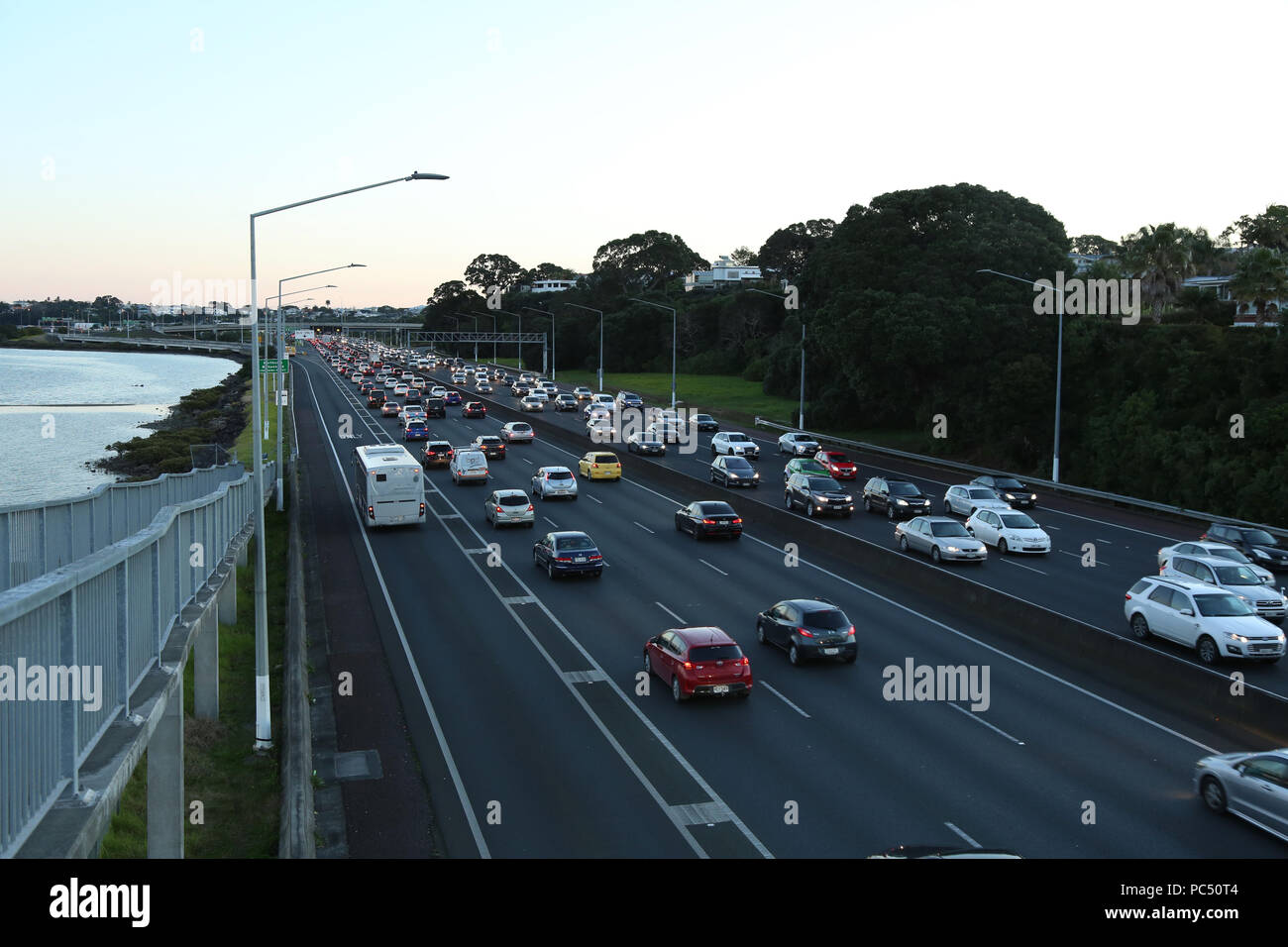 Le trafic d'Auckland Banque D'Images