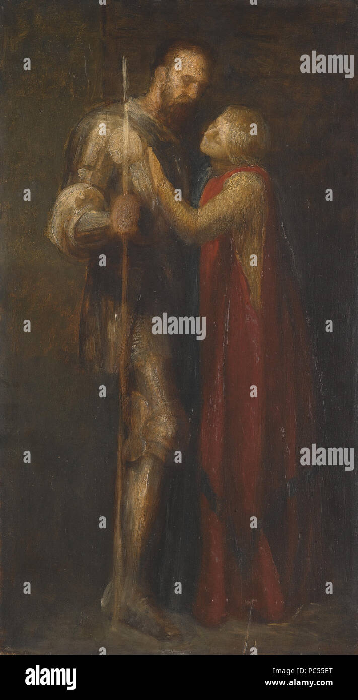 38 George Frederic Watts - Knight et Maiden Banque D'Images