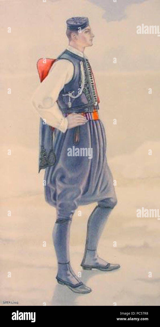 637 l'Épire Vraka costume grec Banque D'Images