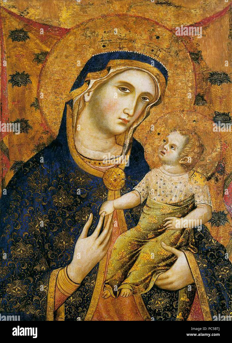 175 Madonna col bambino, ca. 1370, Santa Maria del Rosario (Gesuati), Venise Banque D'Images