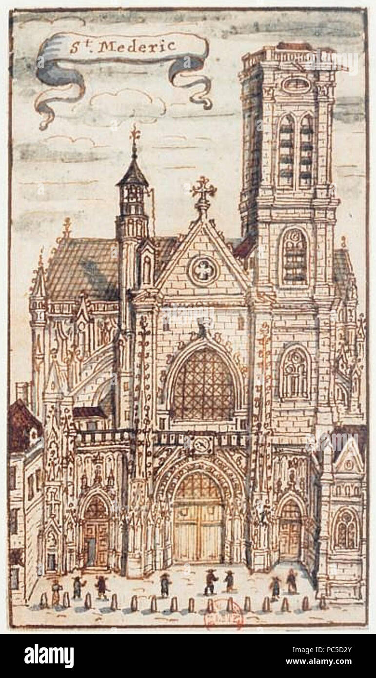 664 l'Église Saint-Merri, Paris, 17e ch. Banque D'Images